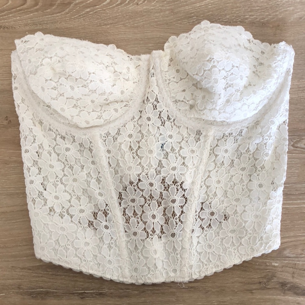 Maidenform cotton lace bustier